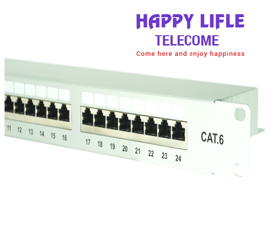 Patch Panel Cat.6 FTP 1U 24P 19inch chống nhiễu DINTEK